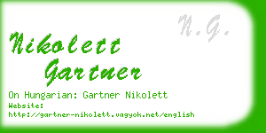 nikolett gartner business card